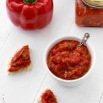 Domowa Lutenica - sos z pieczonej papryki i bakłażana z pomidorami