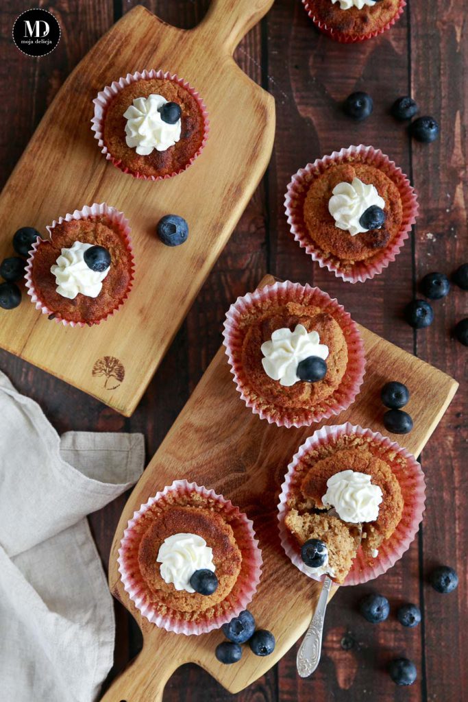 Zdrowe muffinki na mące kokosowej - bez cukru, bez glutenu