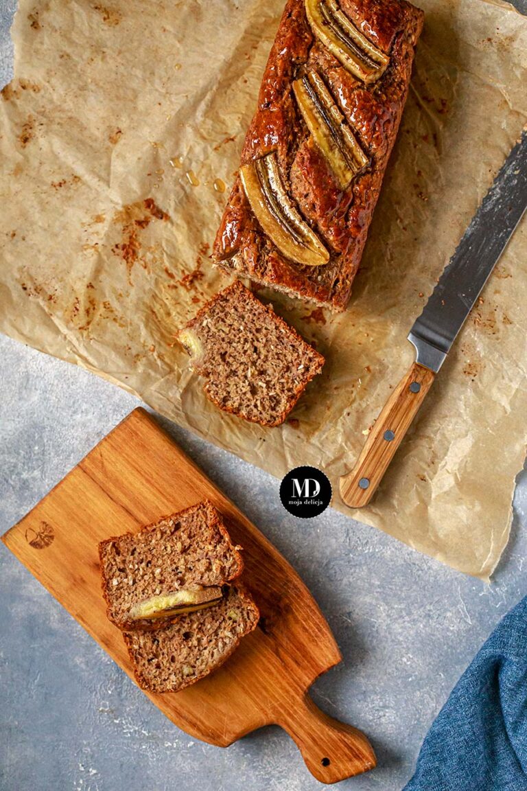 Ciasto bananowe bez cukru, przepis na Chlebek bananowy bez cukru